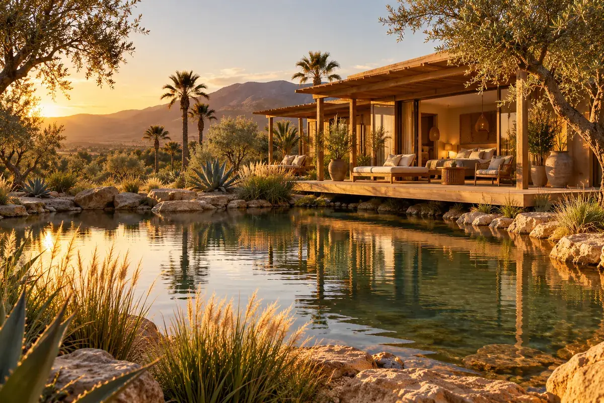 Lodge on the edge of an oasis